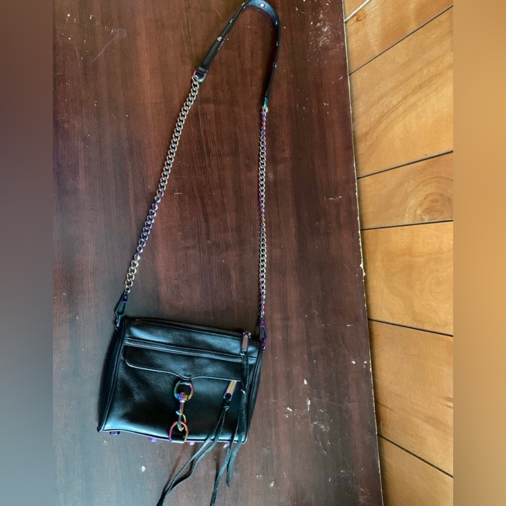 Rebecca Minkoff Mini MAC Oil Slick Iridescent Crossbody Shoulder Bag Purse - Picture 16 of 16